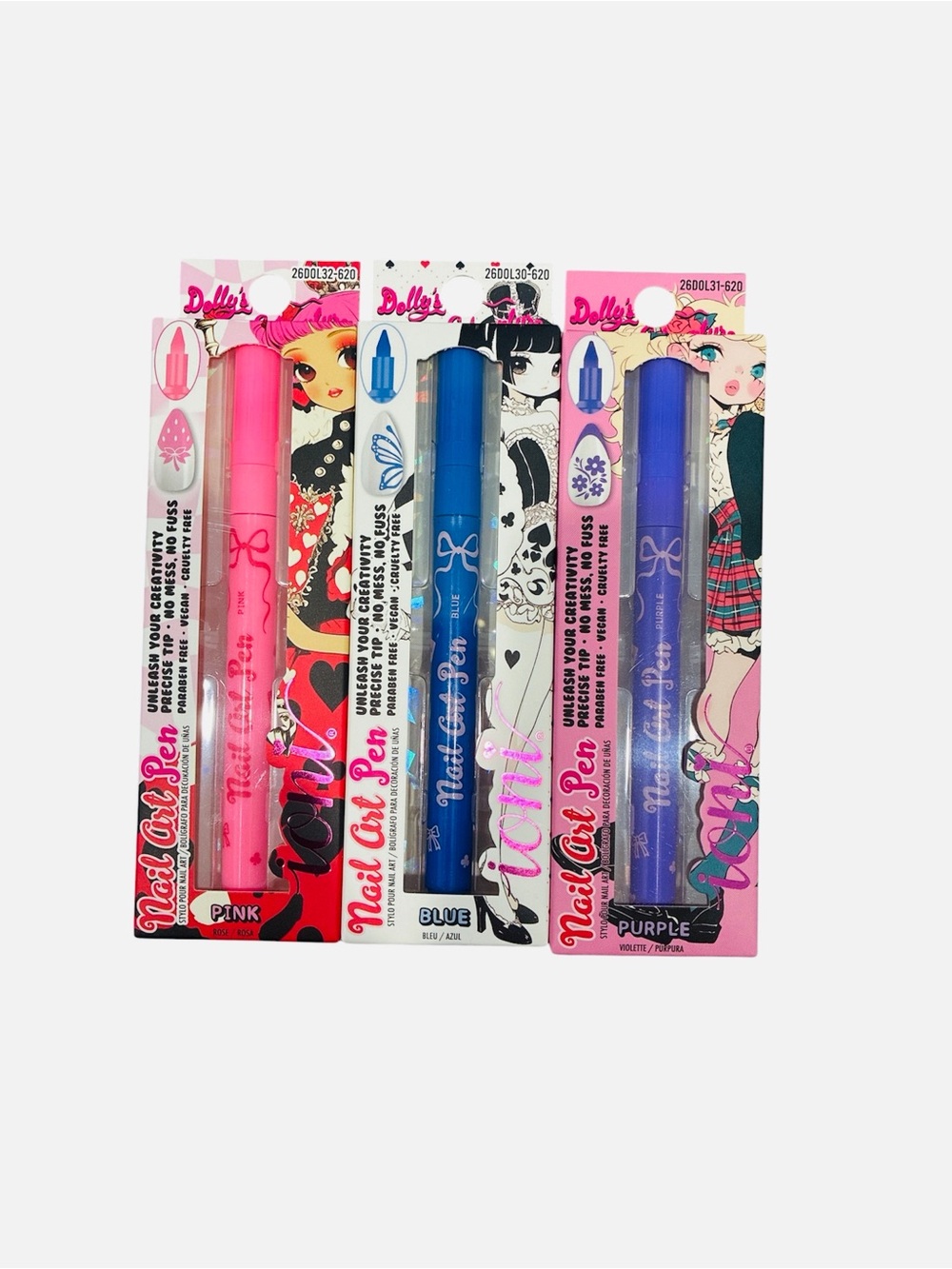🌸Dolly’s Adventure Collection🌸
Nail Art Pen Set - Pink, Blue, Purple